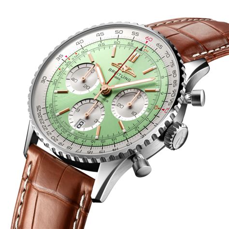 breitling green navitimer 41|breitling navitimer chronograph 41 review.